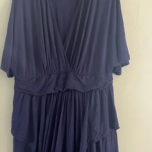 Kiyonna Navy Blue Maxi Dress